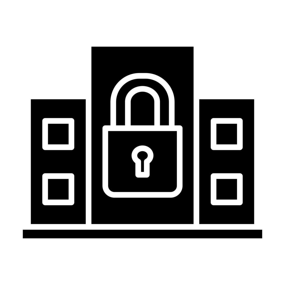 Property Lock Glyph Icon vector