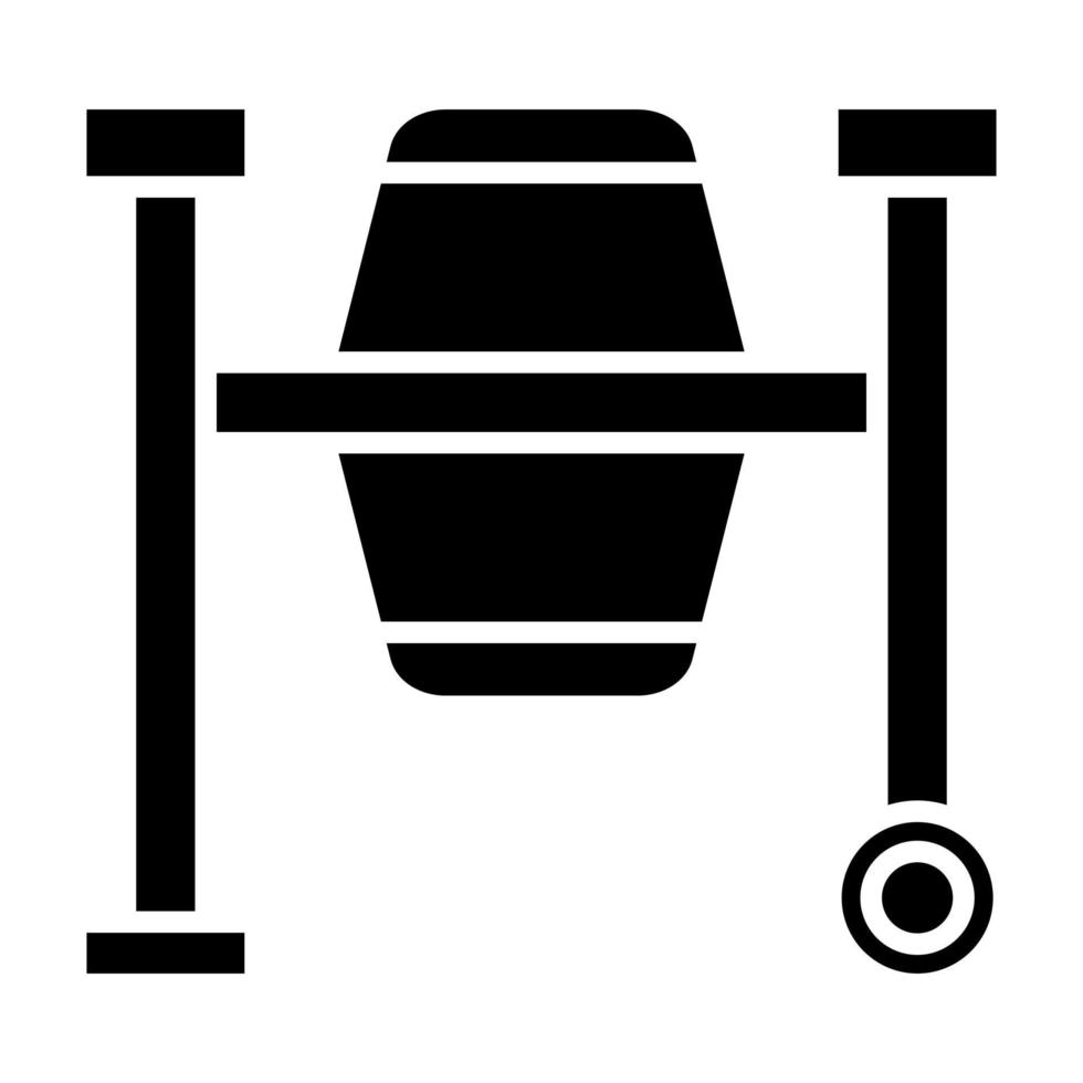 Concerete Mixer Glyph Icon vector