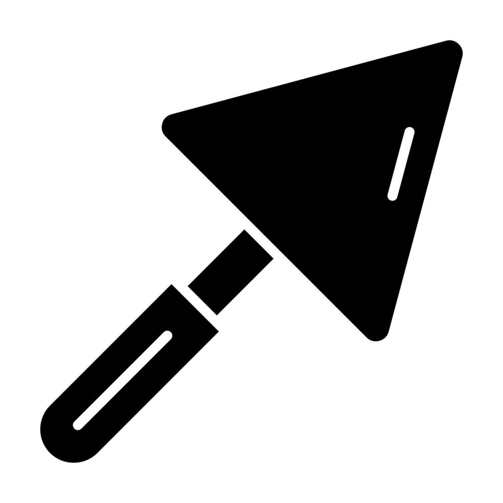 Plastering Trowel Glyph Icon vector