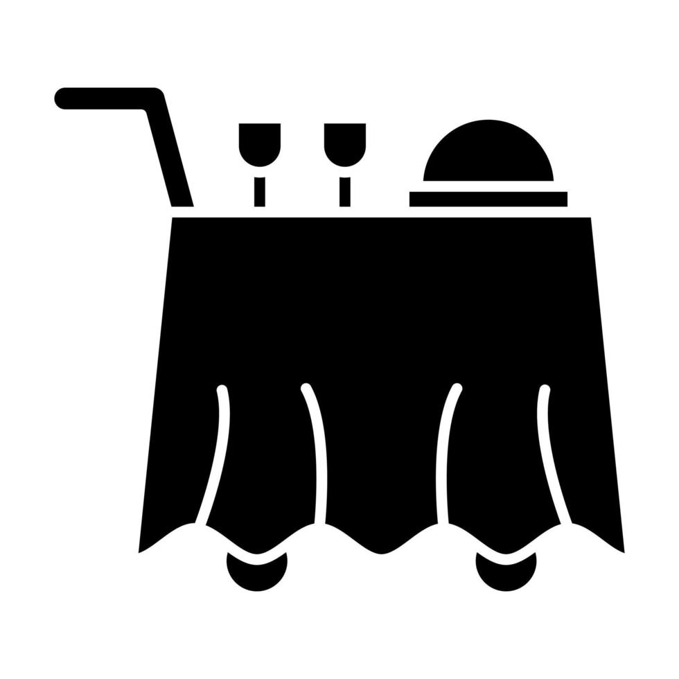 Room Service Glyph Icon vector