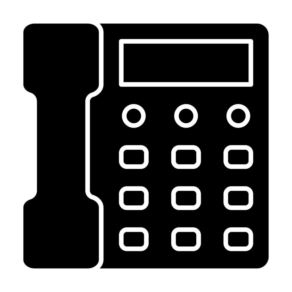 Telephone Glyph Icon vector