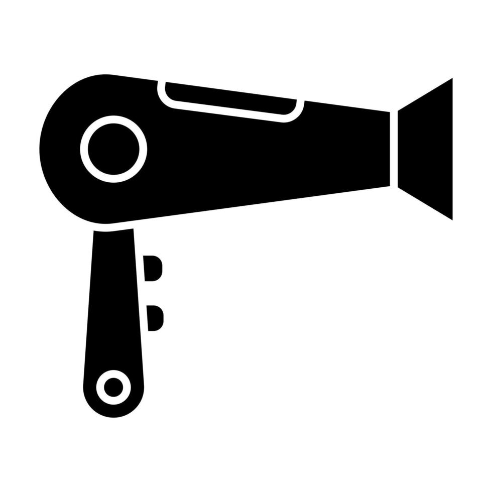 icono de glifo de secador de pelo vector