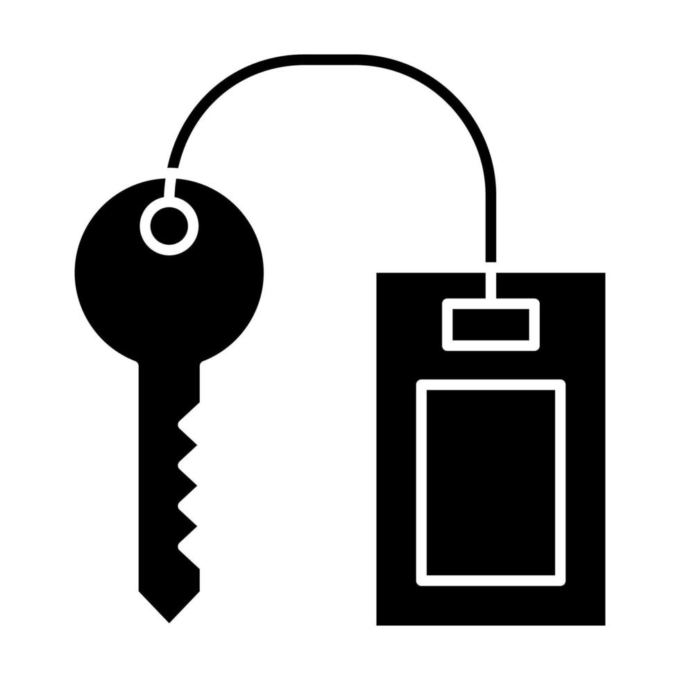 Hotel Key Glyph Icon vector