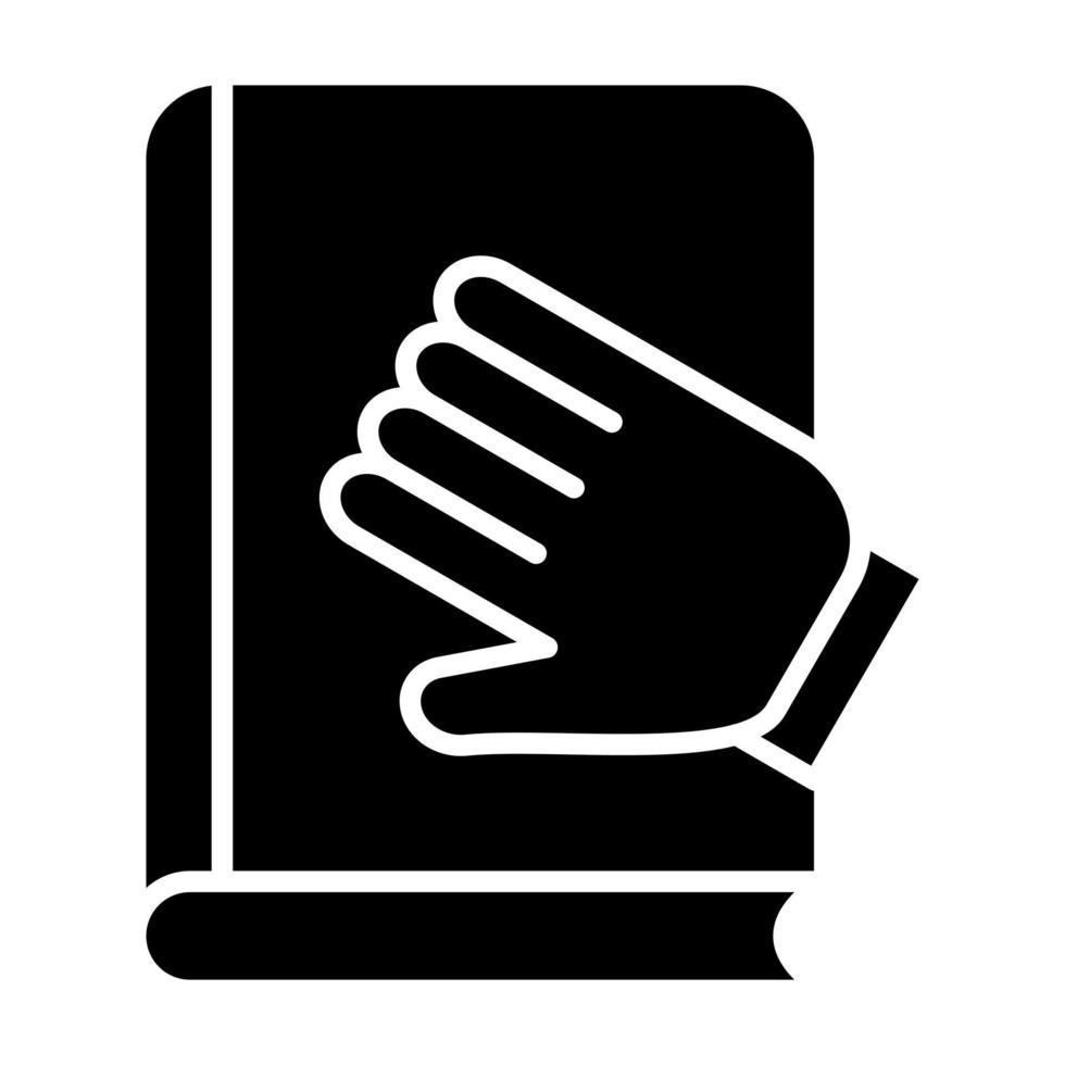 Oath Glyph Icon vector