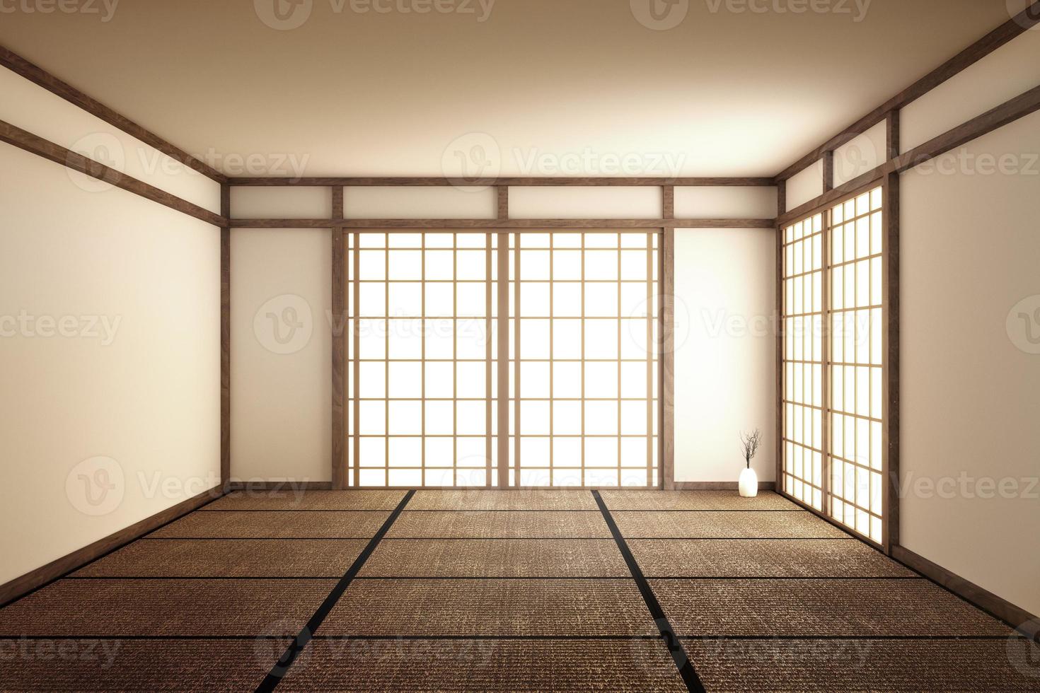 Empty room interior zen style. 3d rendering photo