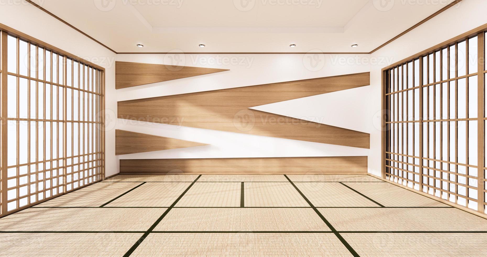 cabinet shelf wall on tatami mat floor room japanese style. 3D rendering  4589402 Stock Photo at Vecteezy