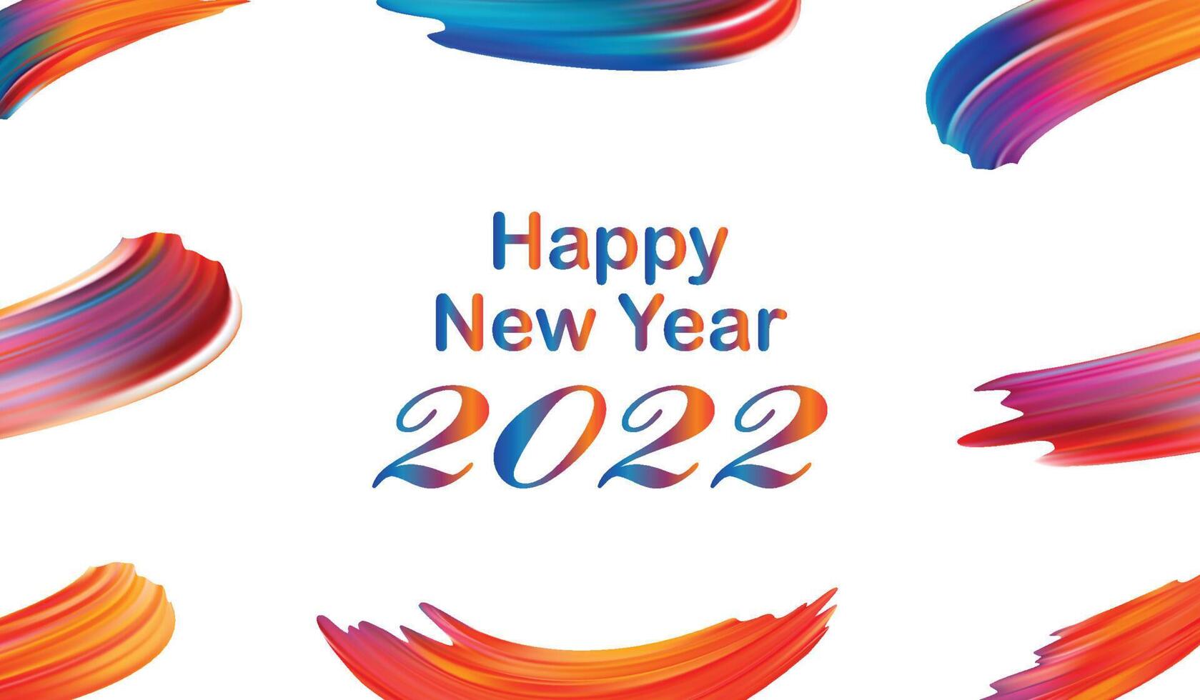 feliz año nuevo 2022 fondo colorido vector