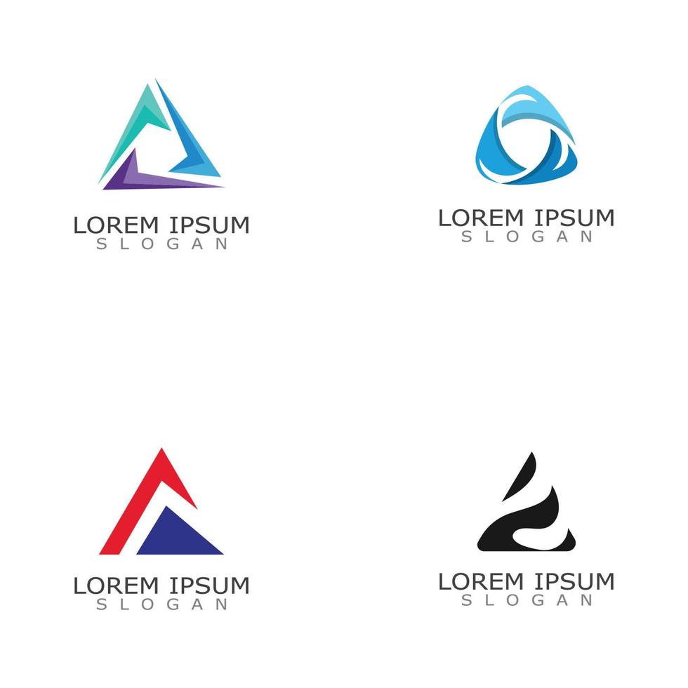 Triangle logo template. abstract Modern creative sign or symbol. Design geometric vector