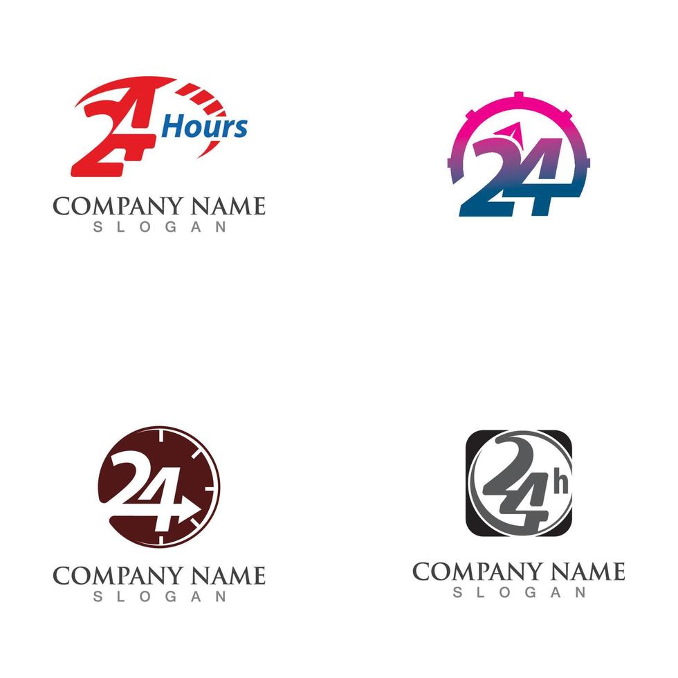 24 hours all day cyclic icon. Signs and symbol for business template vector