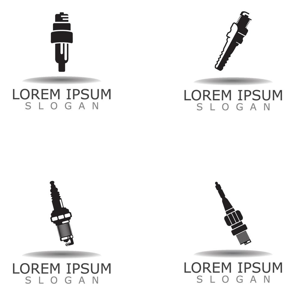 Spark plug icon auto car. The spare part for an internal engine vector