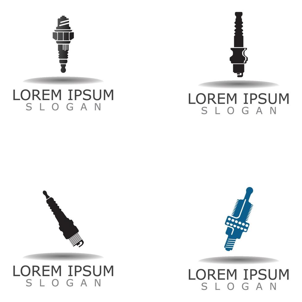 Spark plug icon auto car. The spare part for an internal engine vector