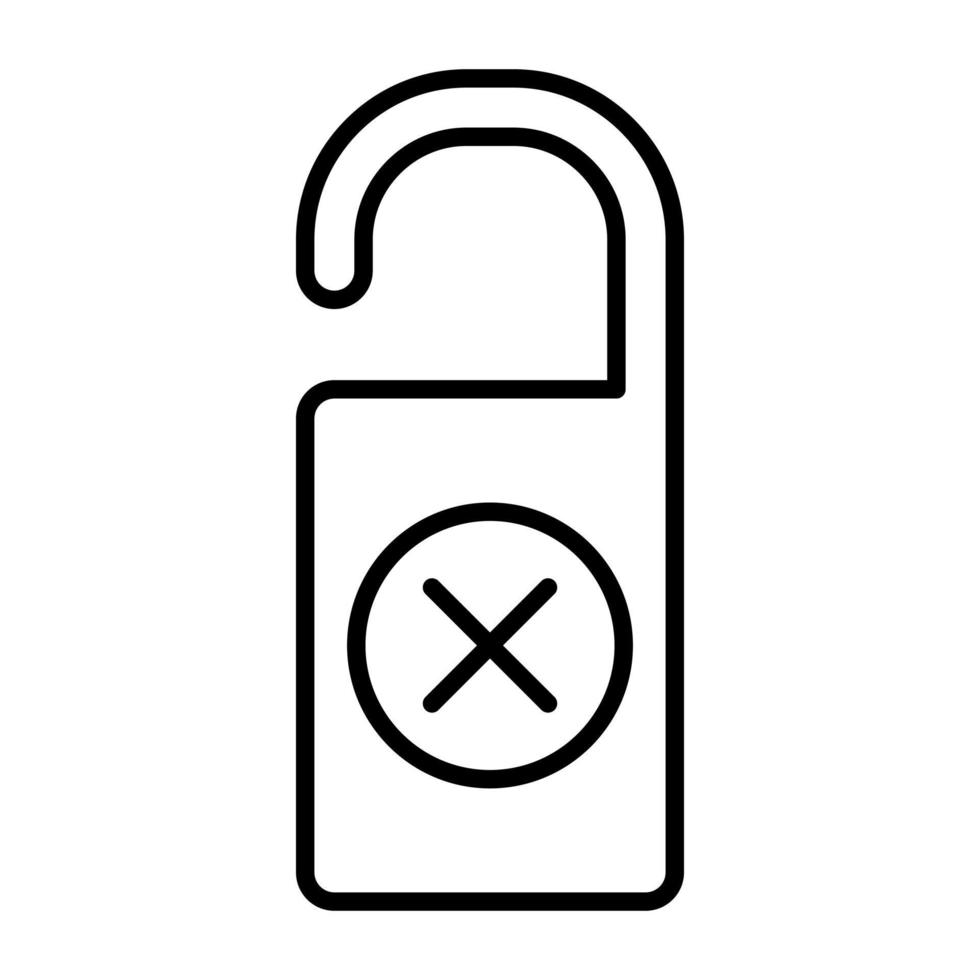 Do not Disturb Line Icon vector