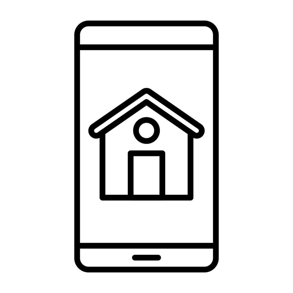 House App Line Icon vector