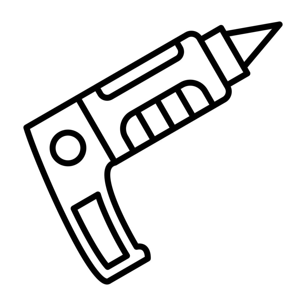 Caulking Gun Line Icon vector