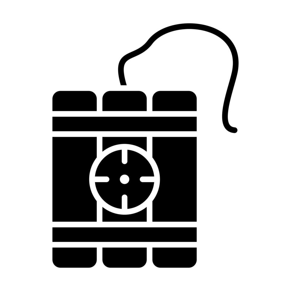 Dynamite Glyph Icon vector