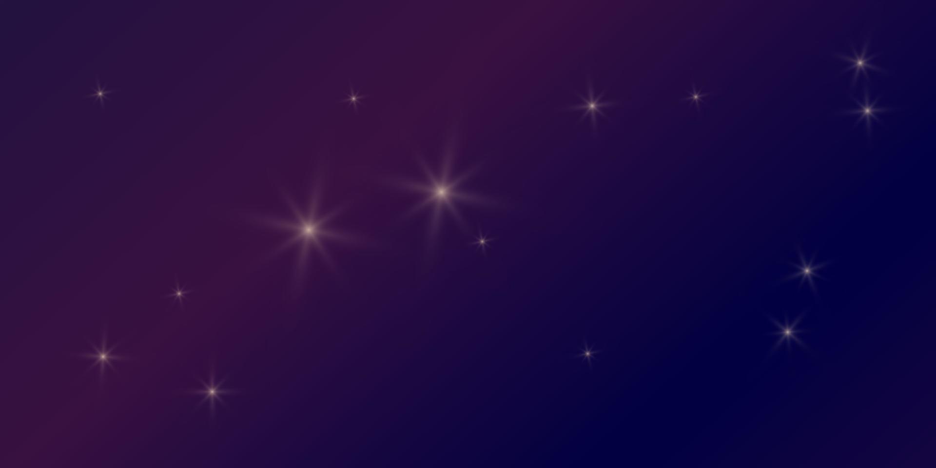 degradado de colores de fondo brillante con estrellas destello de luces deslumbrantes. formato horizontal de ilustración vectorial vector