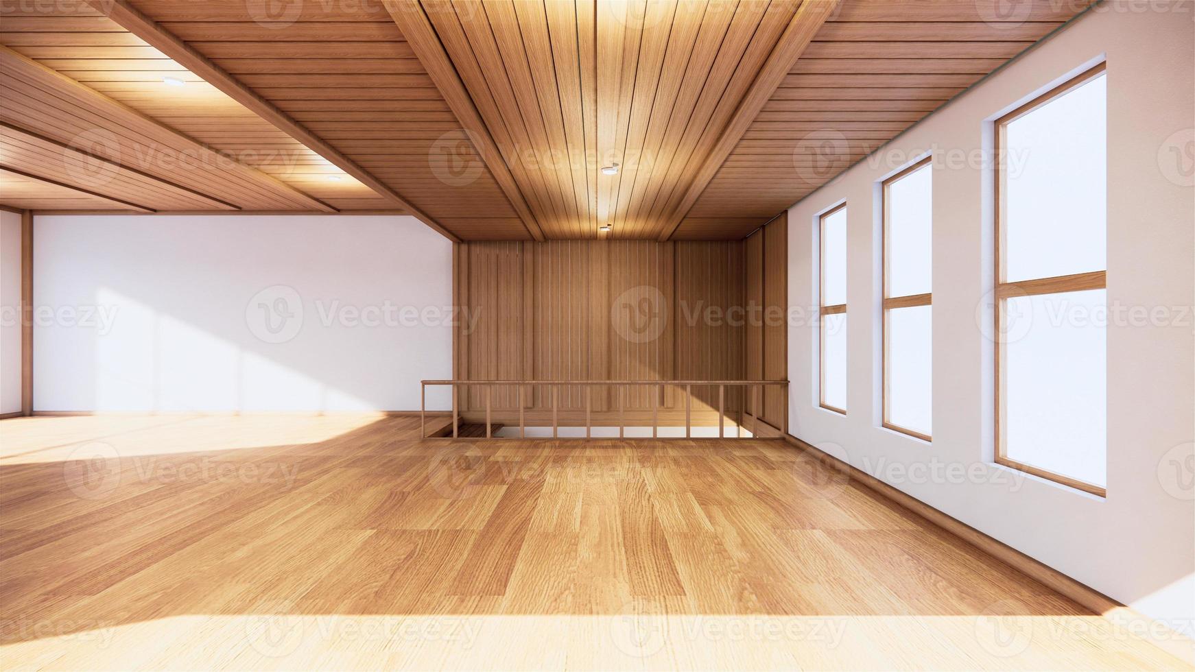 Large hall interior design, Big room  japanese style interior mock up photo