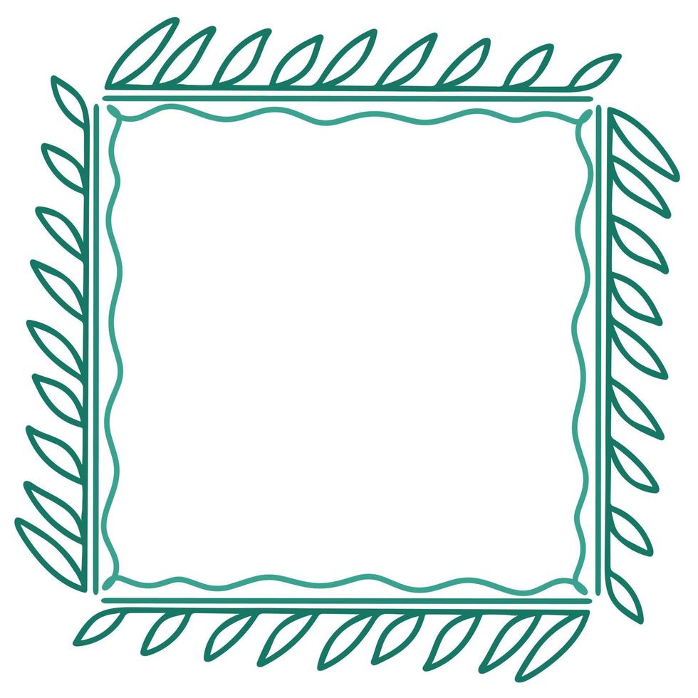 Greenery square frame vector illustration