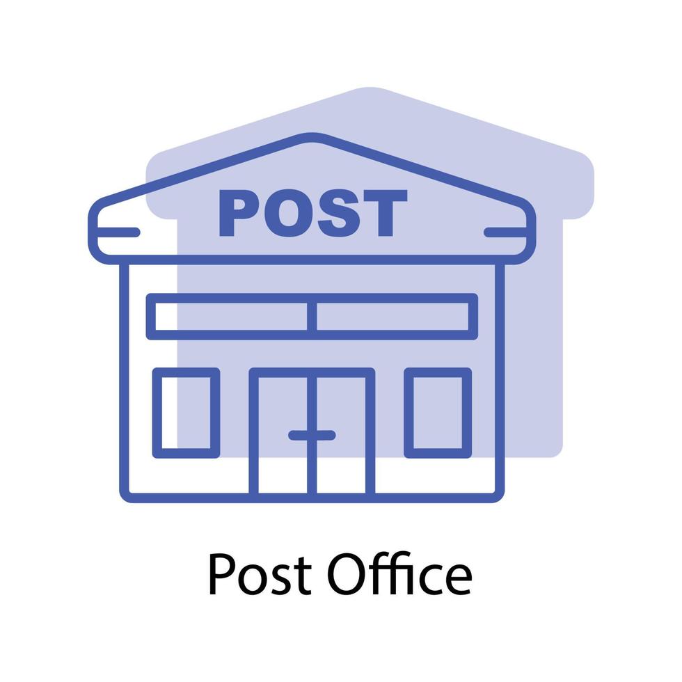icono de la oficina de correos. el icono se puede utilizar para icono de aplicación, icono web, infografía, trazo editable. vector de plantilla de diseño
