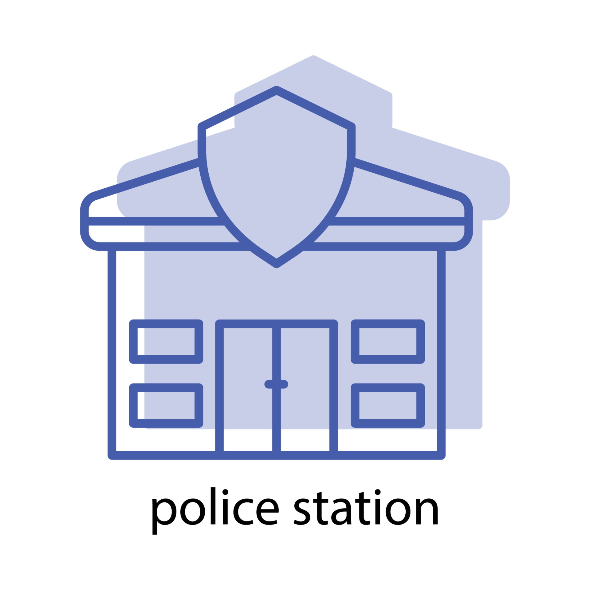 police station icon vector