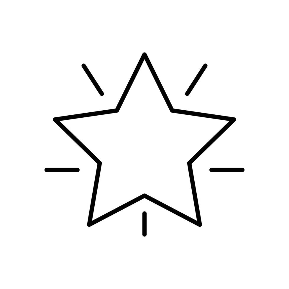 icono de línea de estrella. simple ilustración. trazo editable. vector de plantilla de diseño