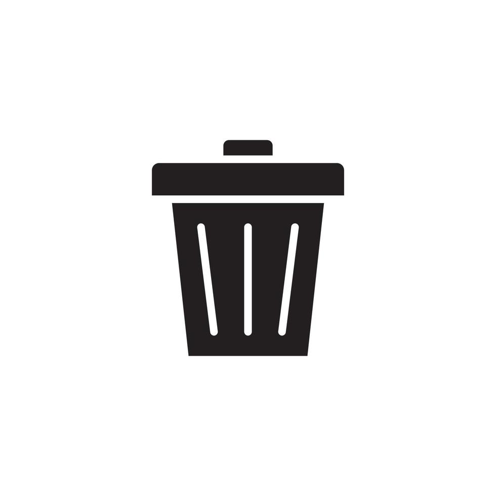 Trash can icon. the icon can be used for application icon, web icon, infographic. All types of print. Editable stroke. Design template vector