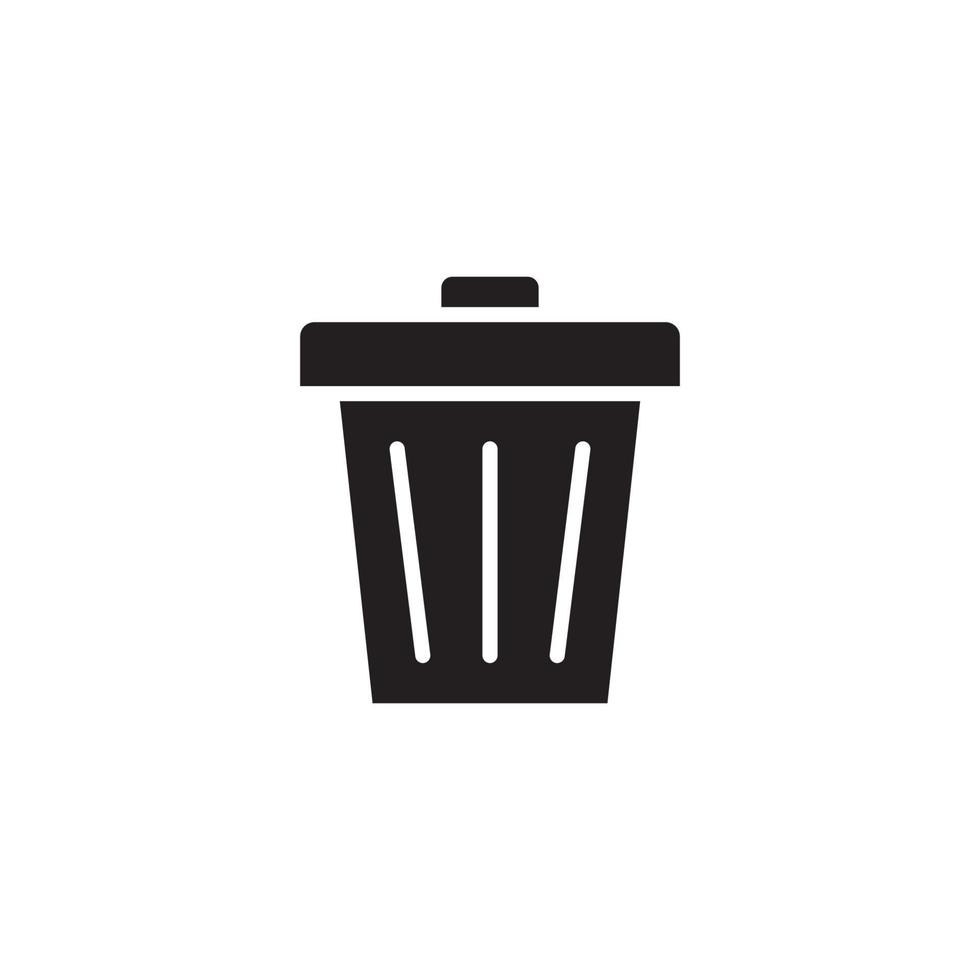 Trash can icon. the icon can be used for application icon, web icon, infographic. All types of print. Editable stroke. Design template vector