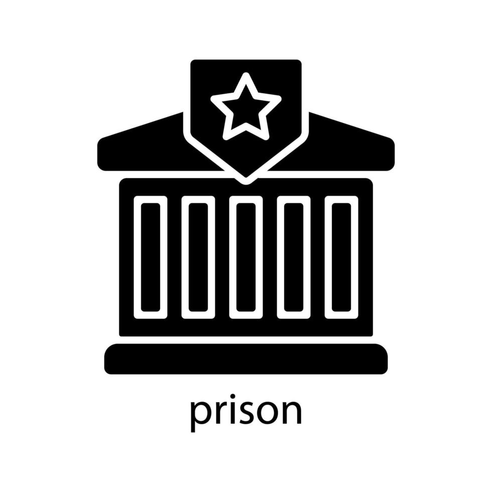 Prison icon. Editable stroke. Design template vector