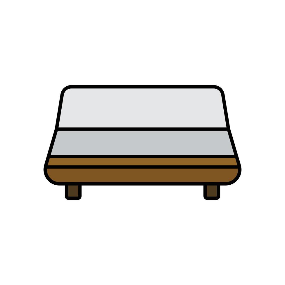 Bed icon. lineal color style design. design vector