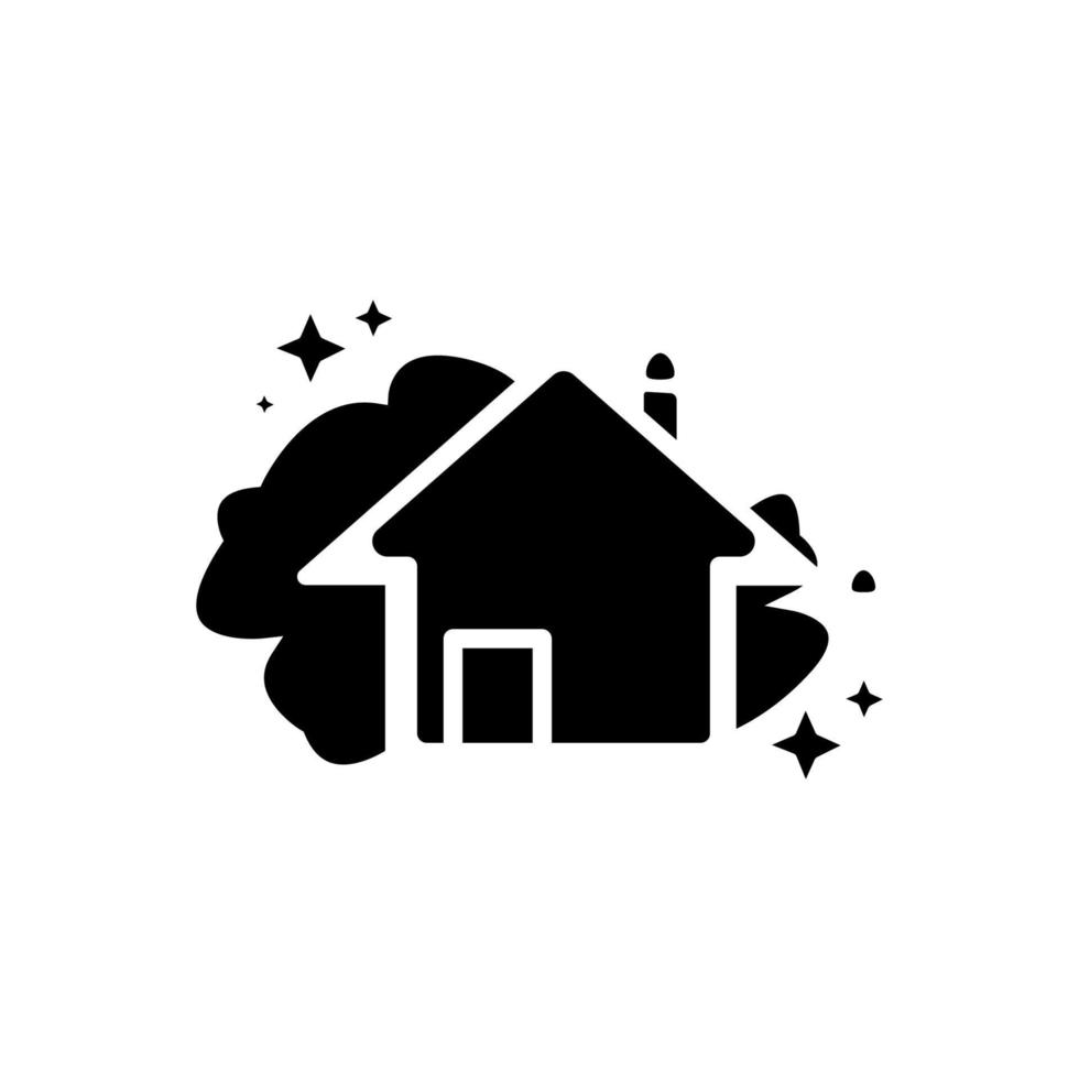 icono de casa limpia, lavado de casa. limpiando la casa. diseño simple editable. vector de plantilla de diseño