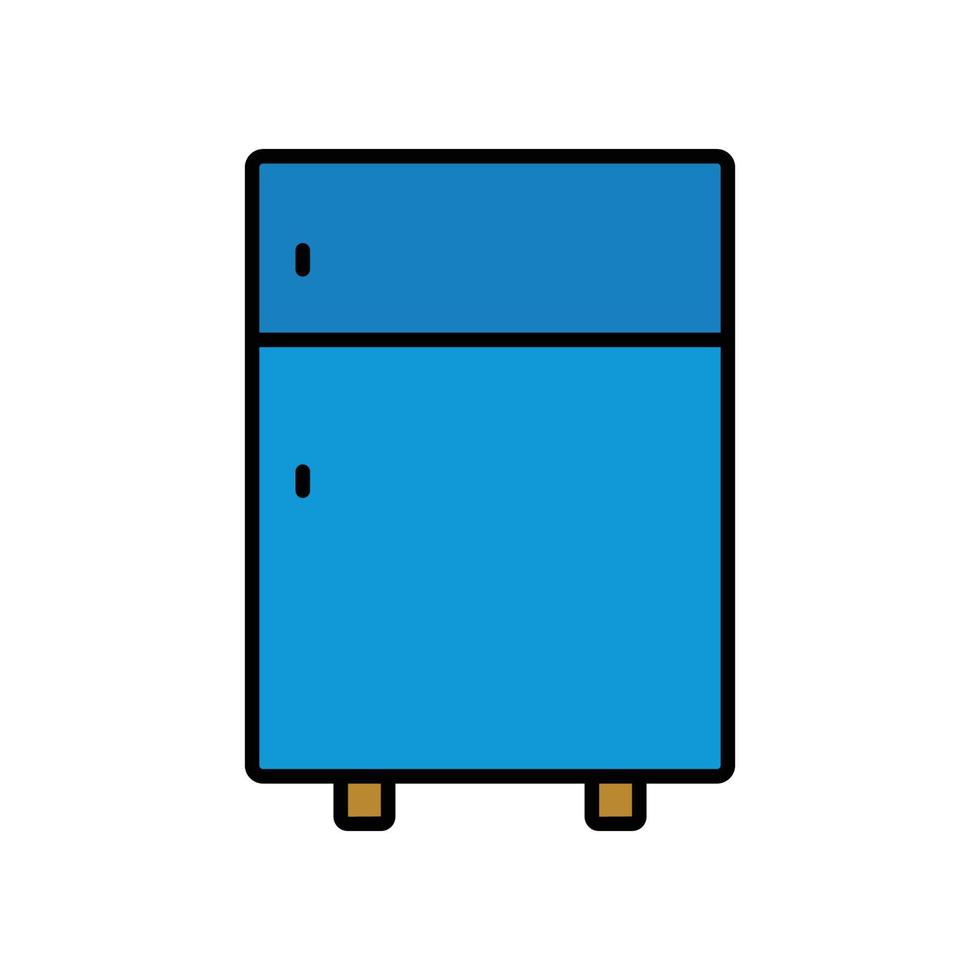 Refrigerator icon. lineal color style design. design vector