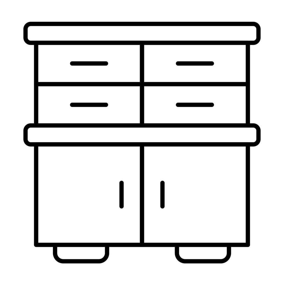 Cabinet Line Icon 4590700 Vector Art at Vecteezy