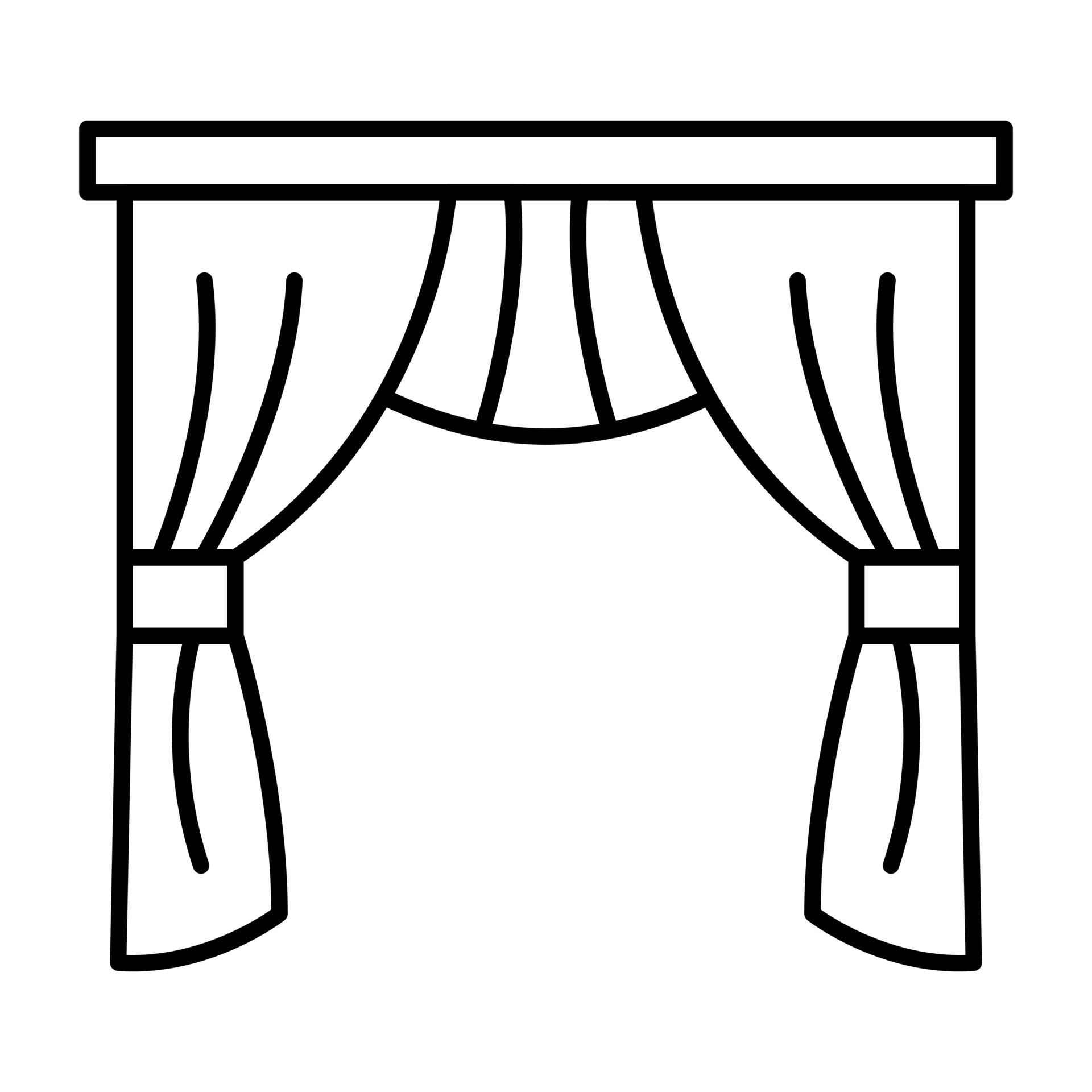 Curtains Line Icon 4590705 Vector Art at Vecteezy