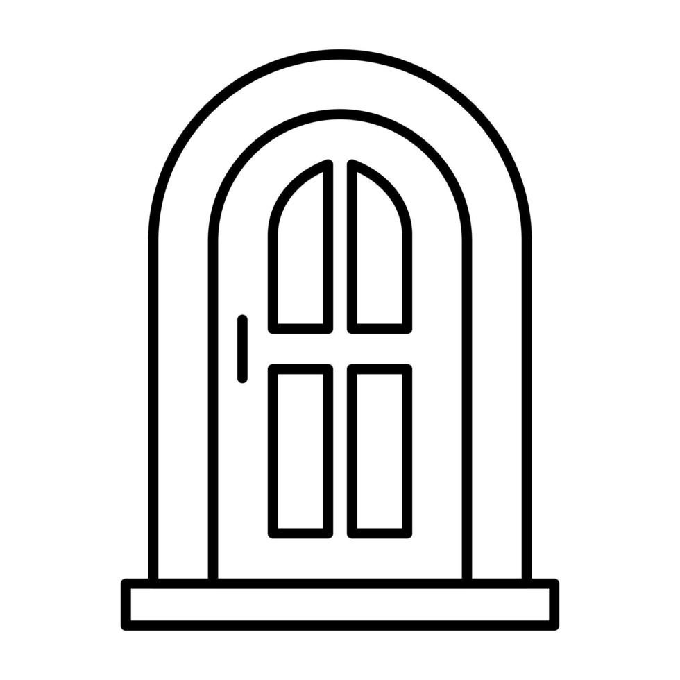 Door Line Icon vector