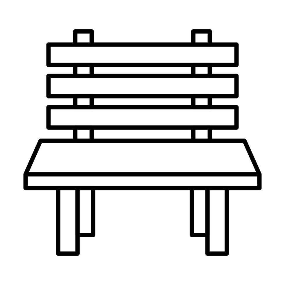 Bench Line Icon vector