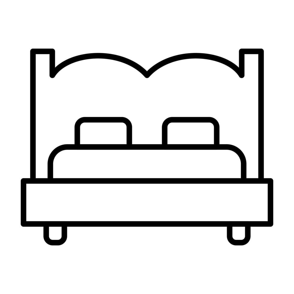 Bed Line Icon vector