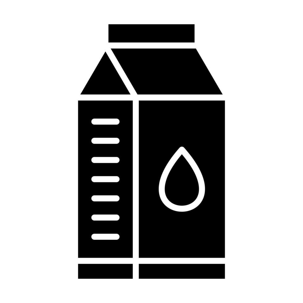 Milk Carton Glyph Icon vector