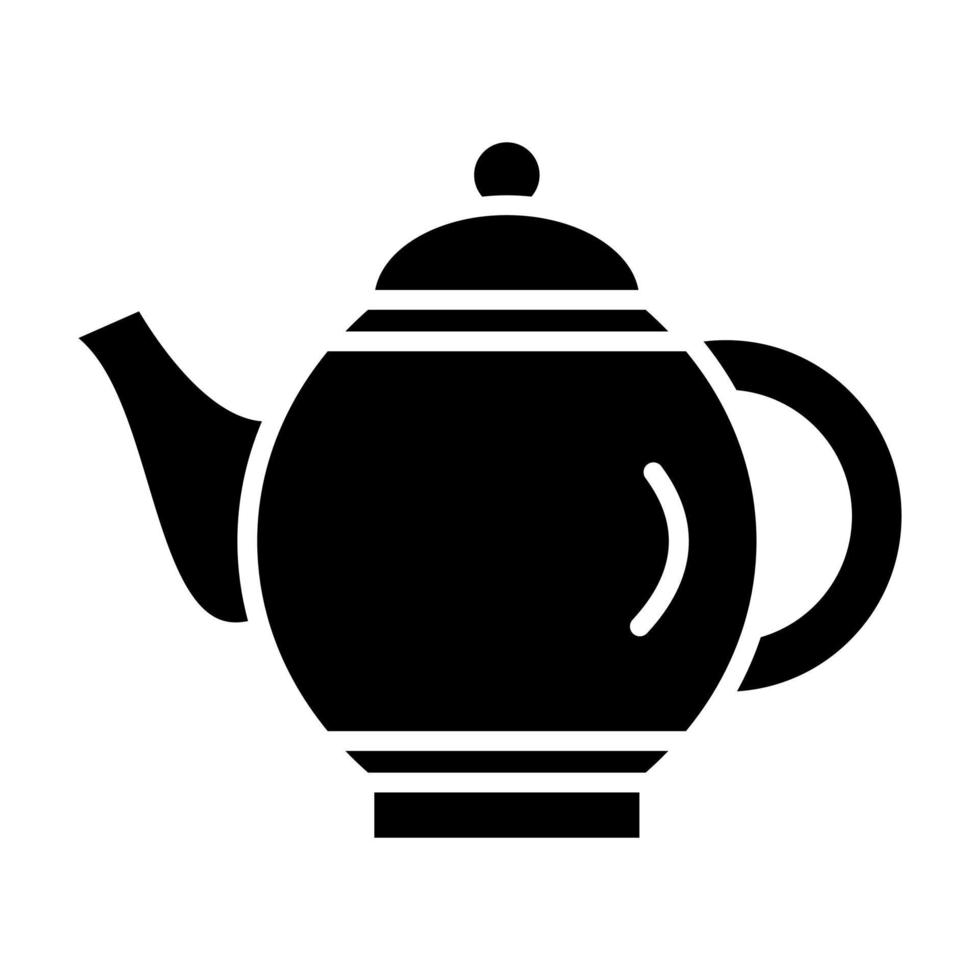 Tea Pot Glyph Icon vector