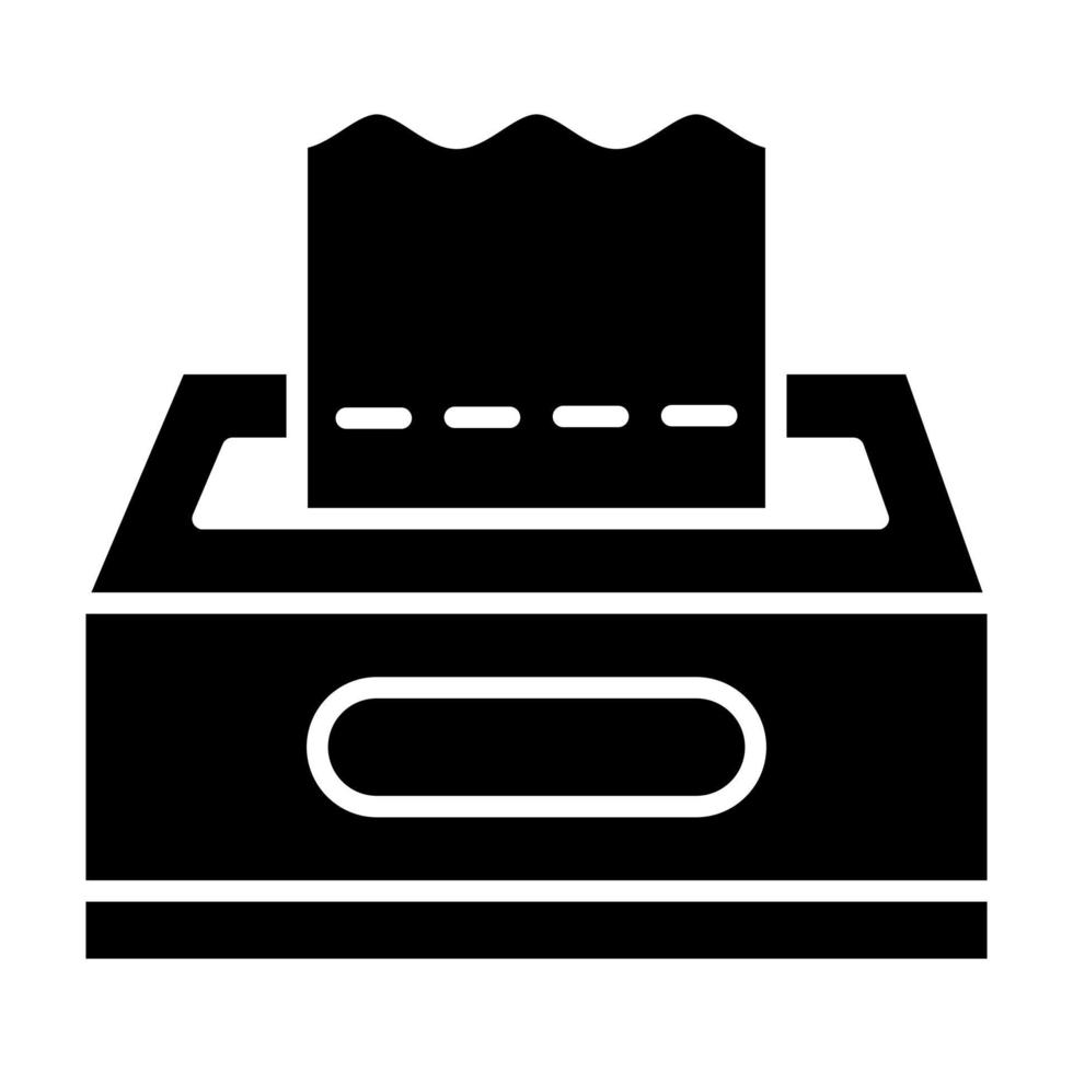 Tissue Box Glyph Icon vector