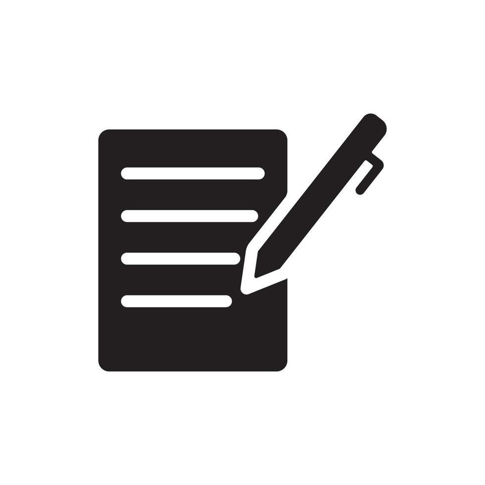 pen and paper line icon. office stationary. the icon can be used for application icon, web icon, infographic. print on all types of paper. Editable stroke. Design template vector