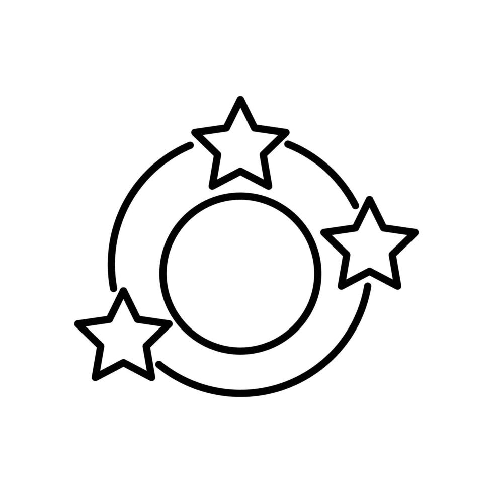 Star line icon. champion, winner. simple illustration. Editable stroke. Design template vector