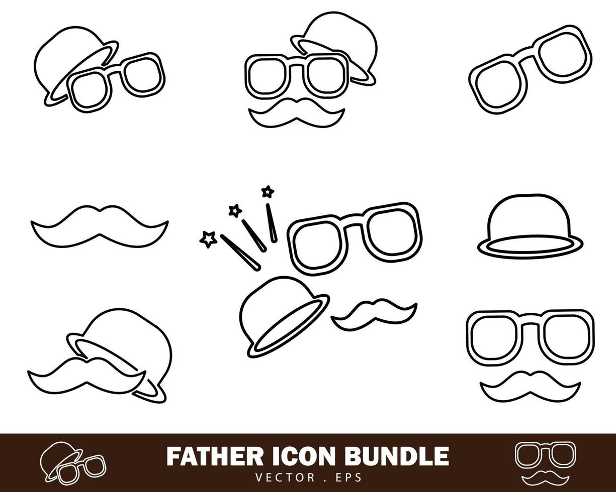 Father icon bundle. Father day icon. design template vector