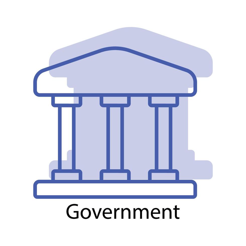 Government icon. the icon can be used for application icon, web icon, infographics, Editable stroke. Design template vector