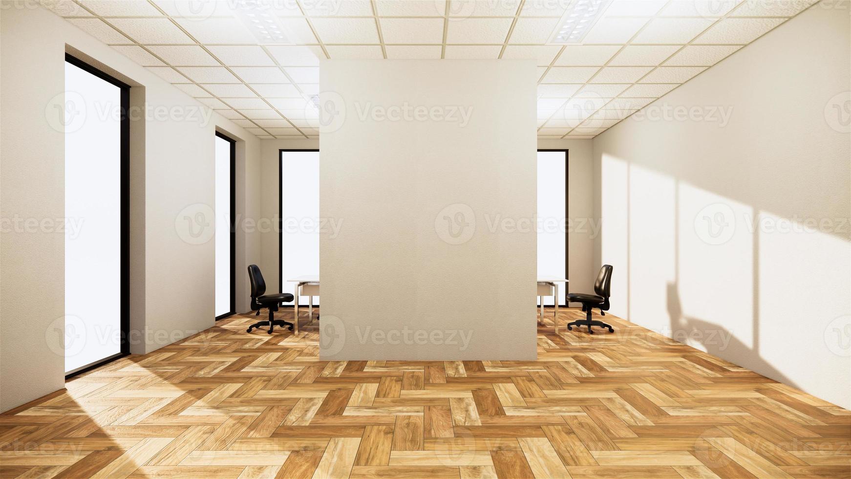 empty room interior office. 3D rendering photo