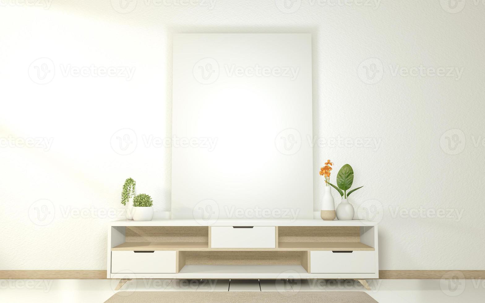 Cabinet modern empty room,minimal design japanese style. 3d rendering photo