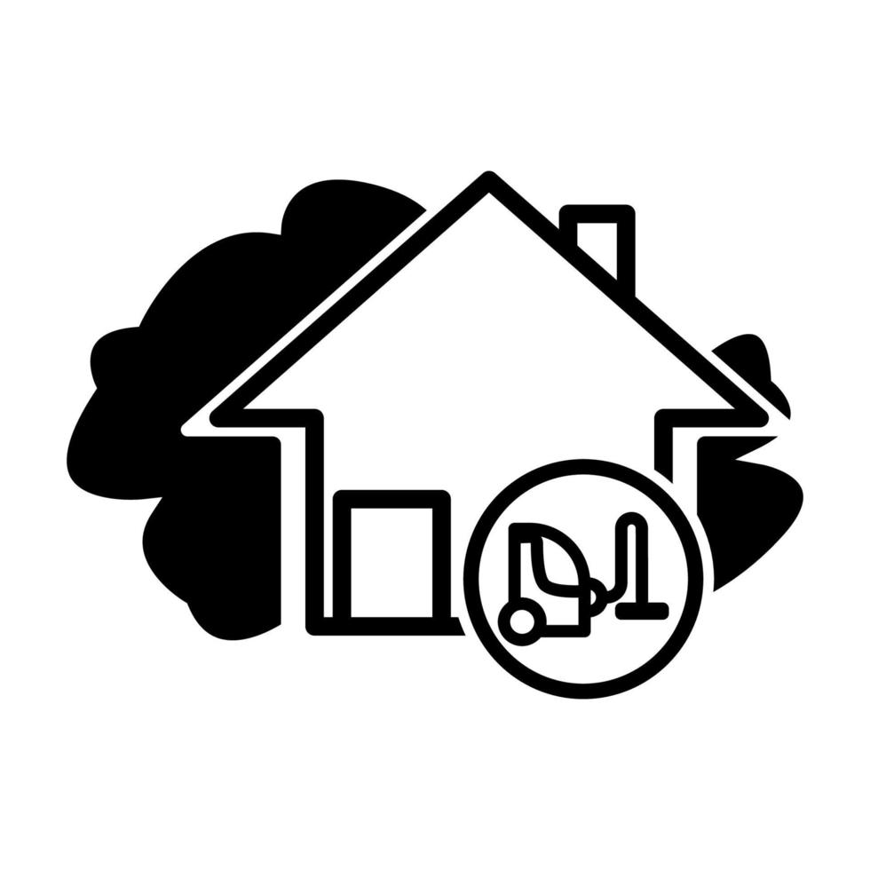 icono de casa limpia, lavado de casa. limpiando la casa. diseño simple editable. vector de plantilla de diseño