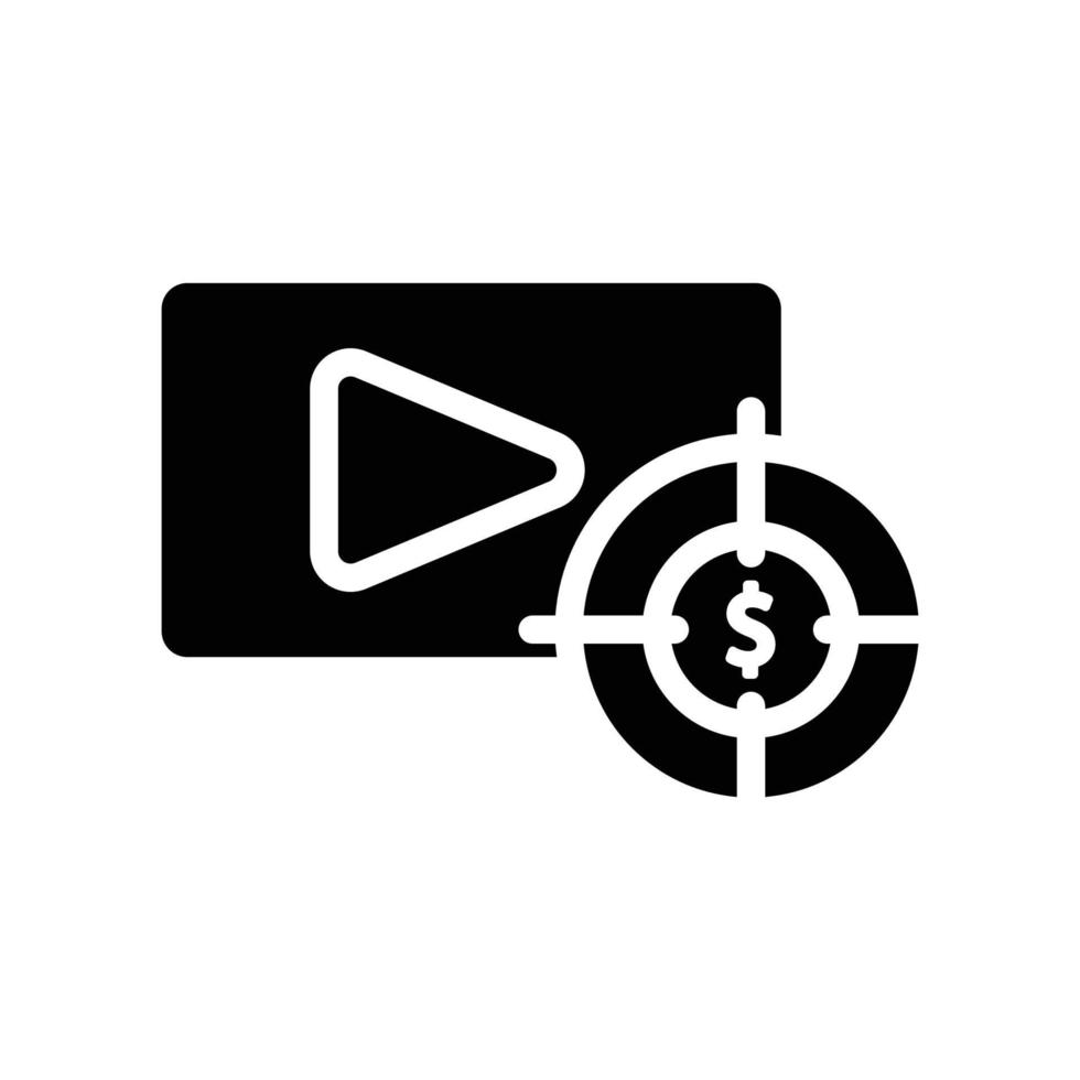 Marketing video icon. Business symbol. simple illustration. Editable stroke. Design template vector