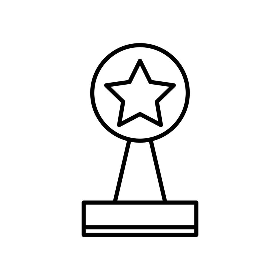 Trophy line icon. star icon, champion, winner. simple illustration. Editable stroke. Design template vector