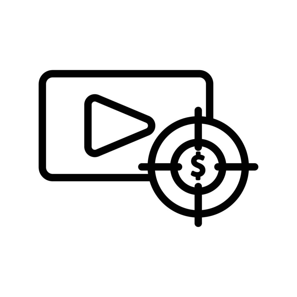 Marketing video line icon. Business symbol. simple illustration. Editable stroke. Design template vector