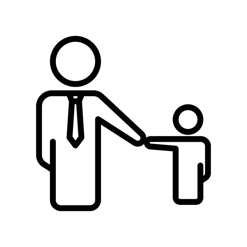 icono de padre e hijo. icono de estilo de contorno. simple ilustración. trazo editable. vector de plantilla de diseño